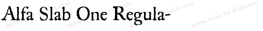 Alfa Slab One Regula字体转换